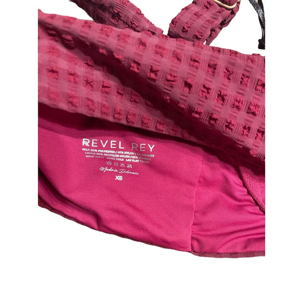 Revel Rey Riley Top, Raspberry Waffle, NWT, Size: XS - Picture 4 of 4